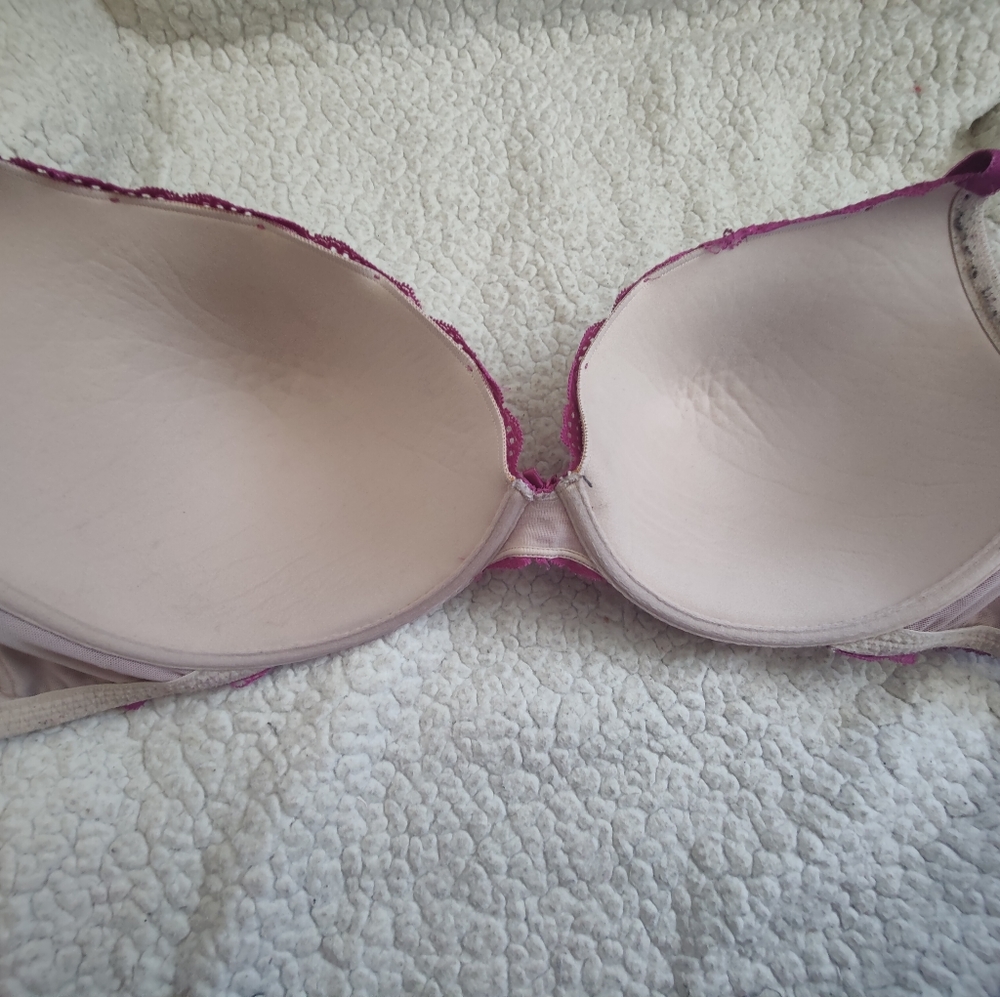 Torrid Curve Berry Purple Lace Push-Up Plunge Bra 44DD - Picture 6 of 6